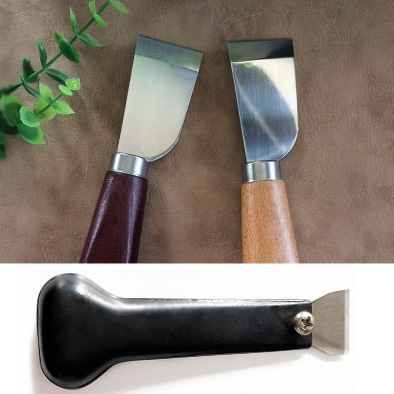 Leatherwork Knife - มีดตัดหนังพร้อมด้ามไม้ มีดสกีฟเวอร์สำหรับงาน DIY งานหนัง