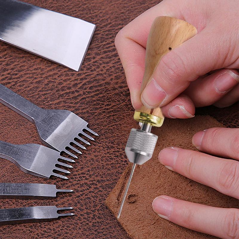 Beginner Leatherwork Kit - ชุดเครื่องมืองานหนัง อุปกรณ์ซ่อมเบาะ เข็มเย็บผ้า อุปกรณ์เย็บผ้า สำหรับผู้เริ่มต้น ผู้ใหญ่