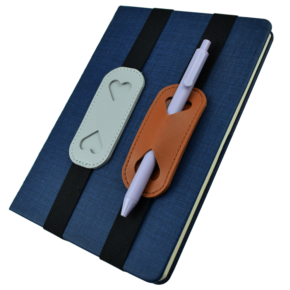 Leatherwork Books - สายรัดหนัง PU ยืดหยุ่นสำหรับใส่ปากกา ใช้กับปกสมุดโน้ต สมุดบันทึก และอุปกรณ์เสริมหนังสือ