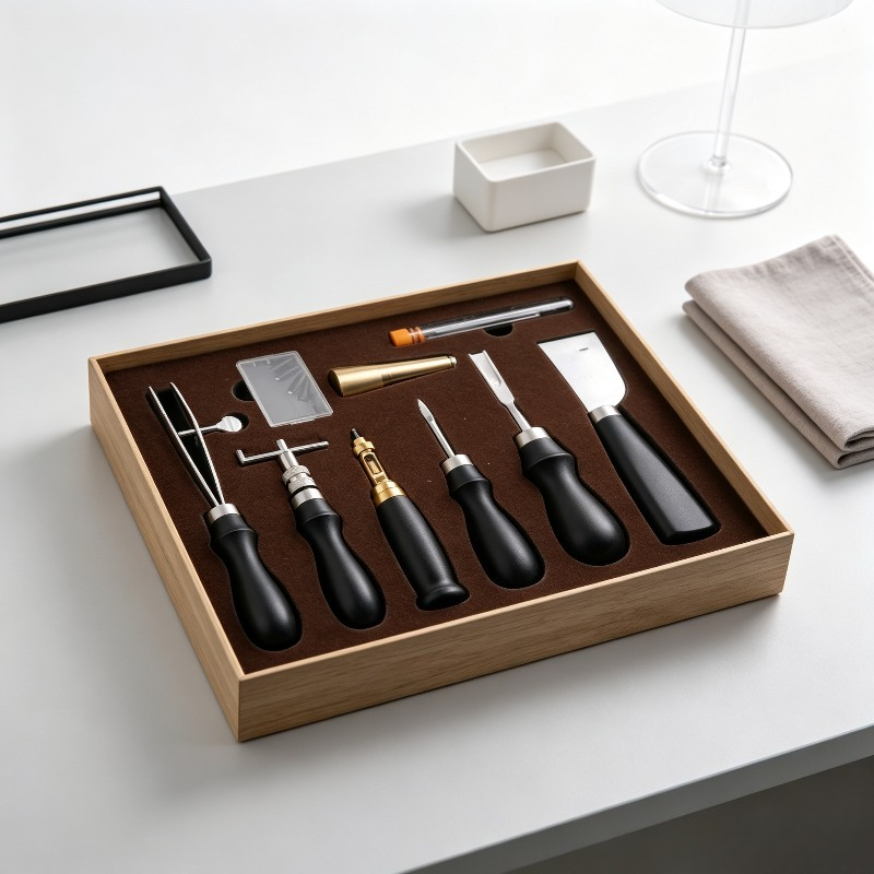 Leatherwork Kits For Beginners - ชุดเย็บหนังด้วยมือแบบครบชุด, ชุดเครื่องมืองานฝีมือ DIY ระดับมืออาชีพ พร้อมเข็มเย็บและด้าย, กล่องอุปกรณ์งานหนังสำหรับผู้เริ่มต้น