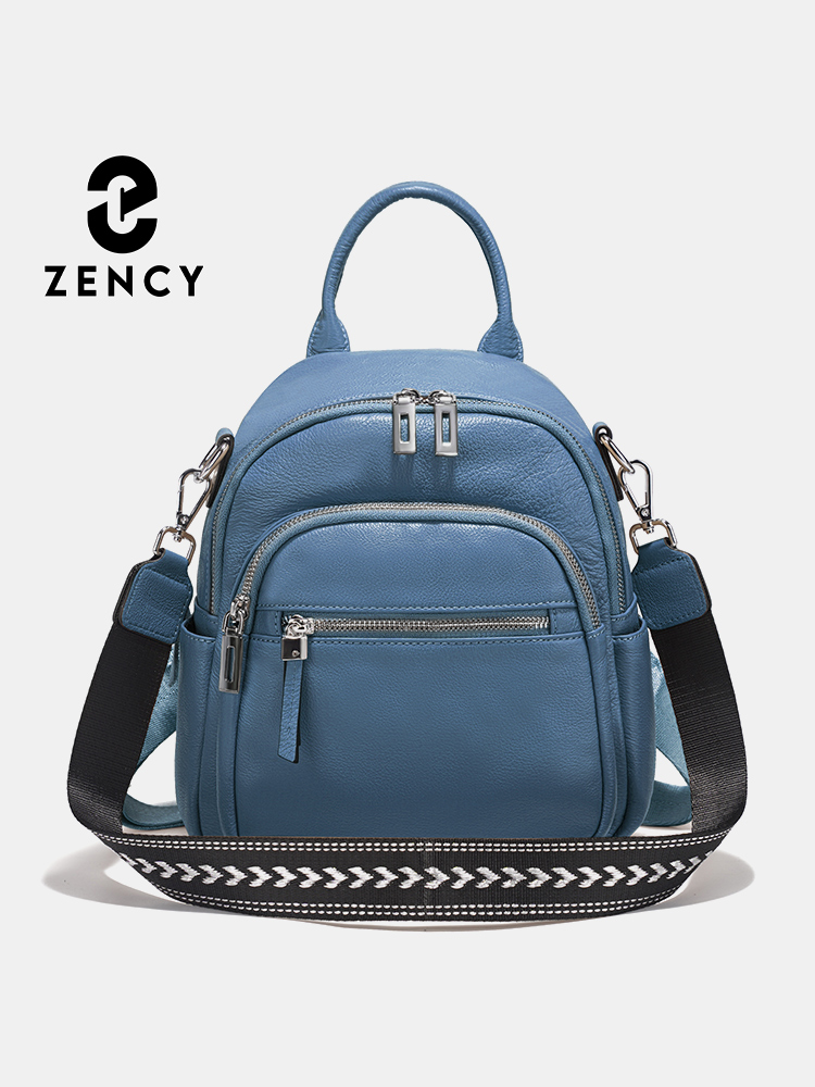 Leatherwork Bag - เซนซีกระเป๋าเป้สะพายหลังหนังแท้ขนาดเล็กกระเป๋าเป้สะพายหลังดีไซน์หลายกระเป๋าสายกว้างกระเป๋าสะพายแบบแปลงสภาพได้สำหรับเดินทางทำงาน