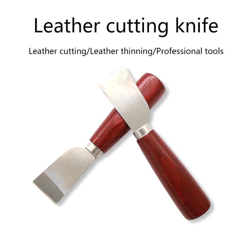 Leatherwork Knife - ชุดเครื่องมือทำหนัง DIY ด้ามไม้ ใบมีดสแตนเลส มีดตัดหนัง มีดขูดหนัง