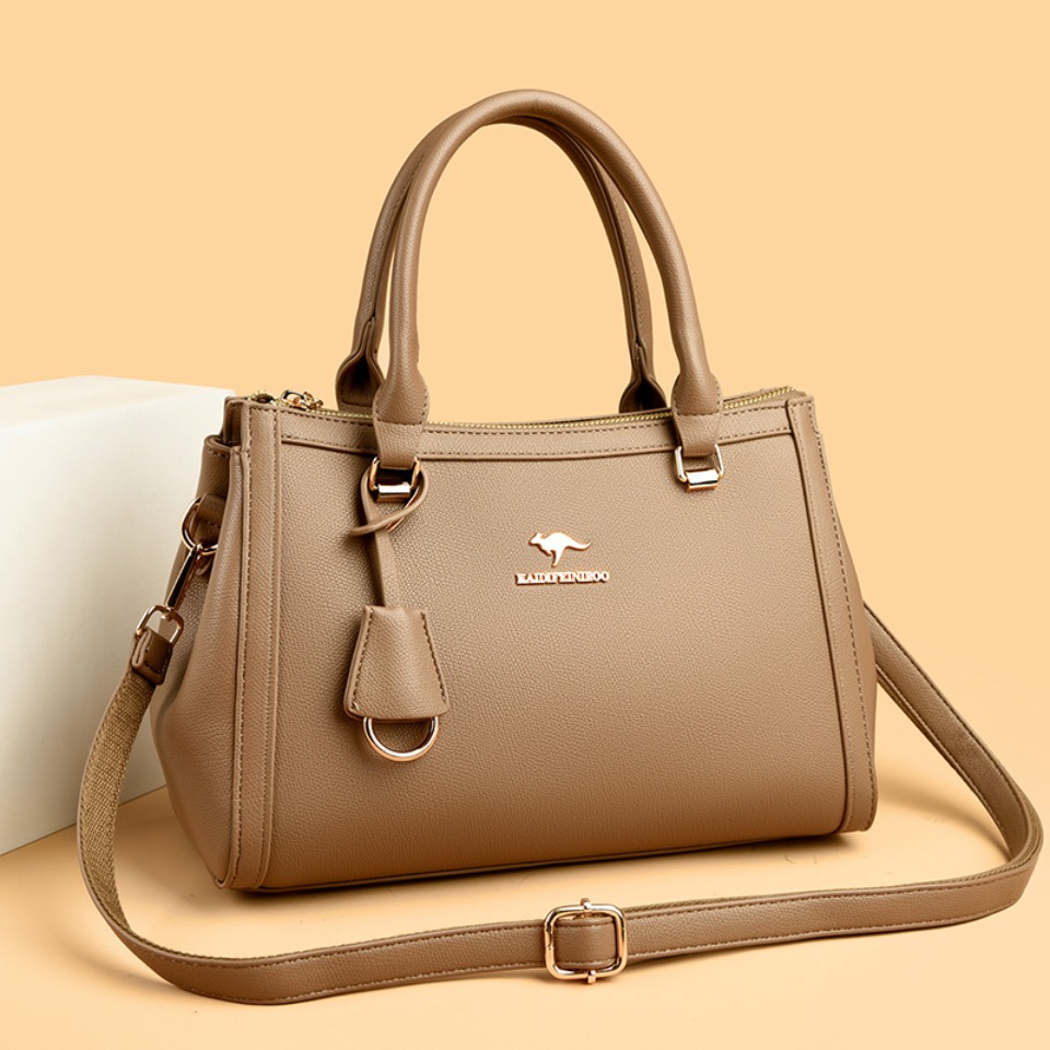 กระเป๋าถือสะพายไหล่หนัง PU นุ่ - Leather Work Bag Women บทวิจารณ์และราคา