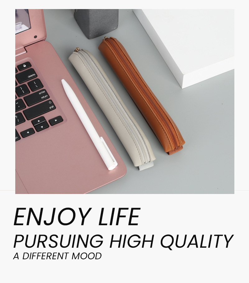 ที่ใส่ปากกาหนัง PU มีซิปเคสปาก - Leatherwork Books บทวิจารณ์และราคา