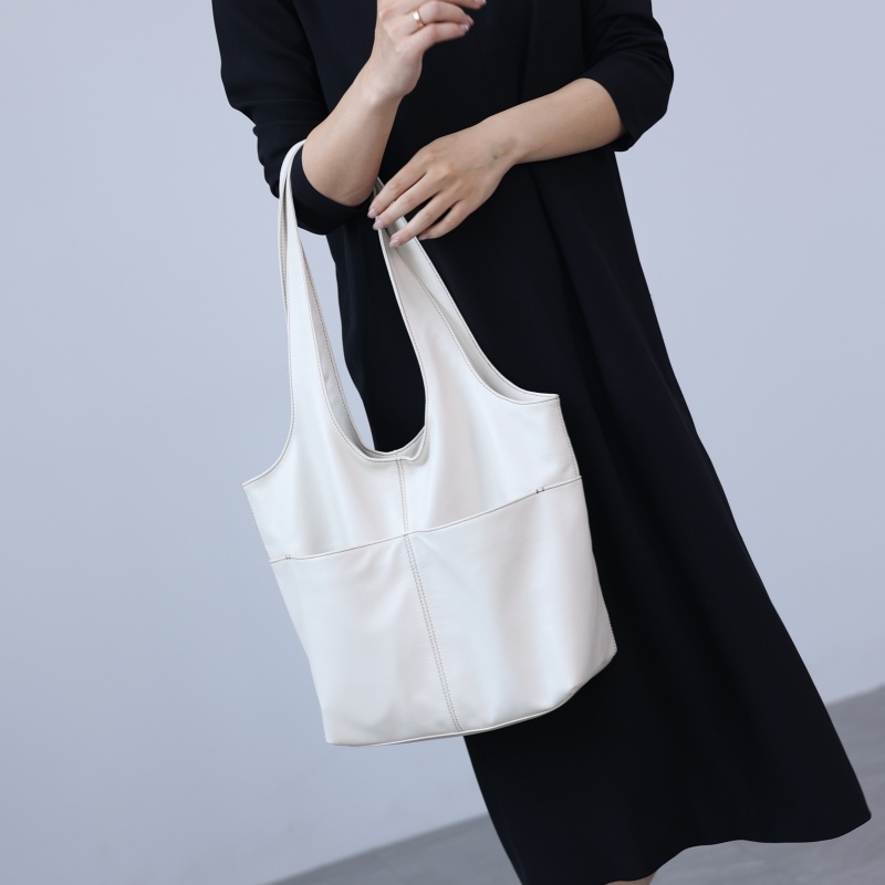 กระเป๋าสะพายไหล่หนังวัวแท้สำหร - Leather Work Bag Women บทวิจารณ์และราคา