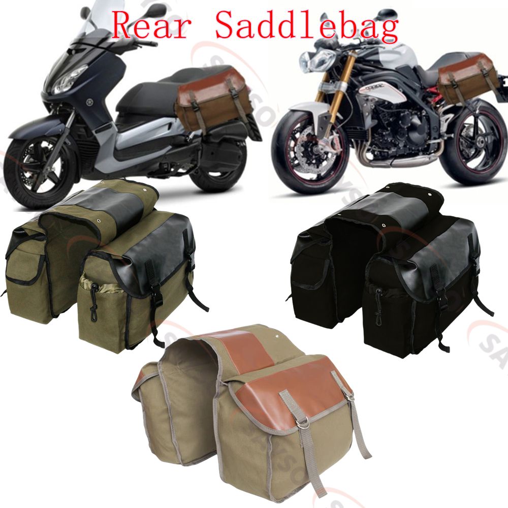 ผ้าใบหนังด้านหลังSaddlebagรถจั - Leatherwork Bag บทวิจารณ์และราคา