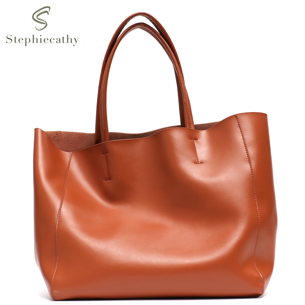 Minimalist Big Tote กระเป๋าผู้ - Leather Work Bag Women บทวิจารณ์และราคา