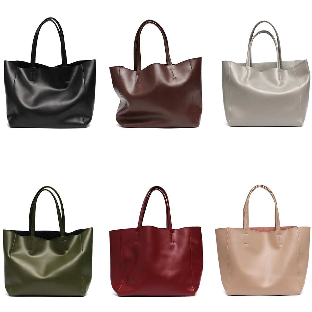 Minimalist Big Tote กระเป๋าผู้ - Leather Work Bag Women บทวิจารณ์และราคา