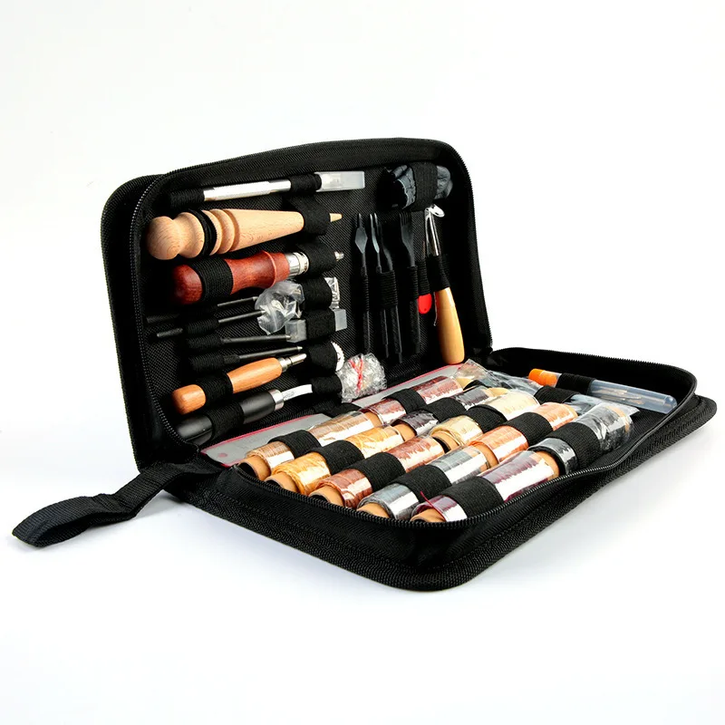 ชุดเครื่องมือทำงานหนังสำหรับผู - Beginner Leatherwork Kit บทวิจารณ์และราคา