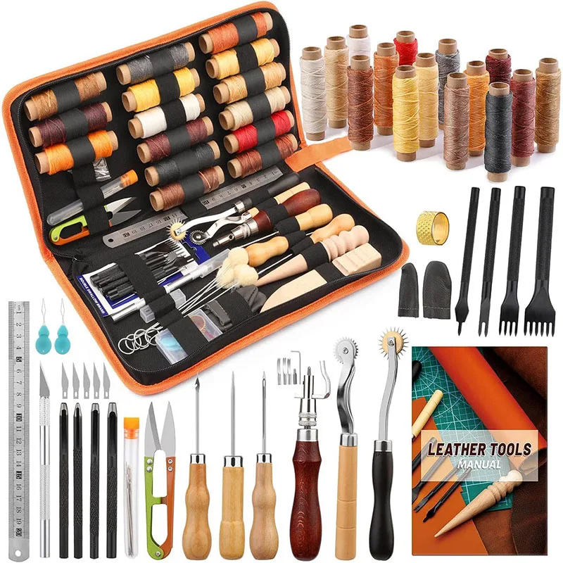 ชุดเครื่องมือทำหนัง ชุดงานฝีมื - Beginner Leatherwork Kit บทวิจารณ์และราคา