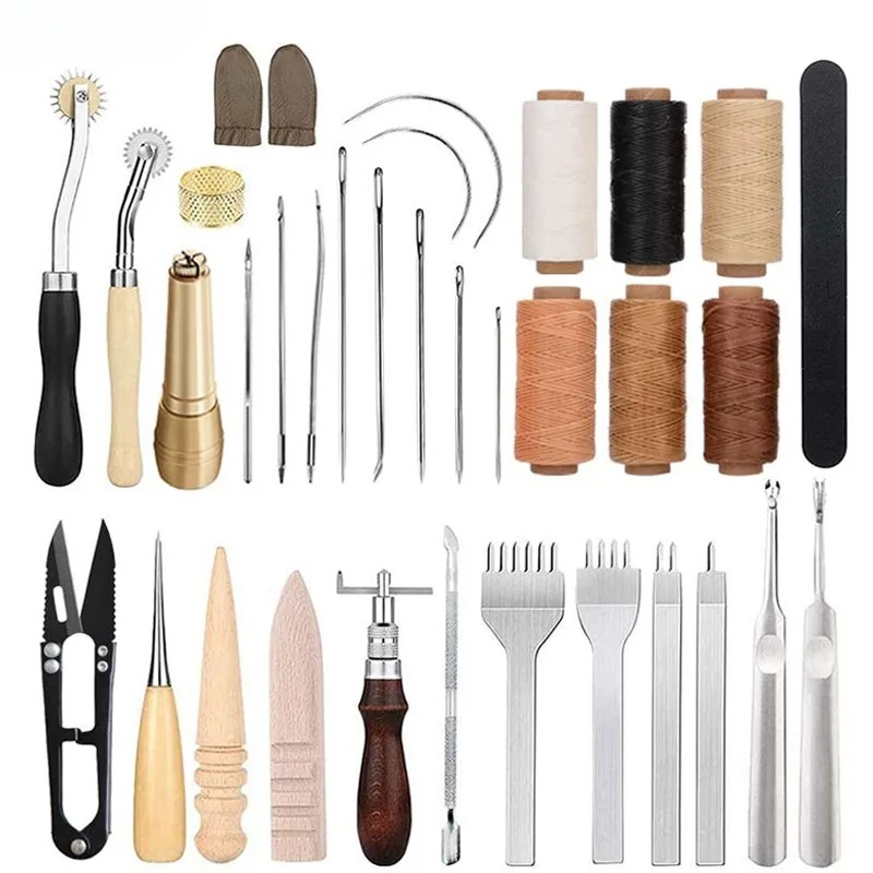 ชุดเครื่องมือทำหนัง 25 ชิ้น สำ - Beginner Leatherwork Kit บทวิจารณ์และราคา