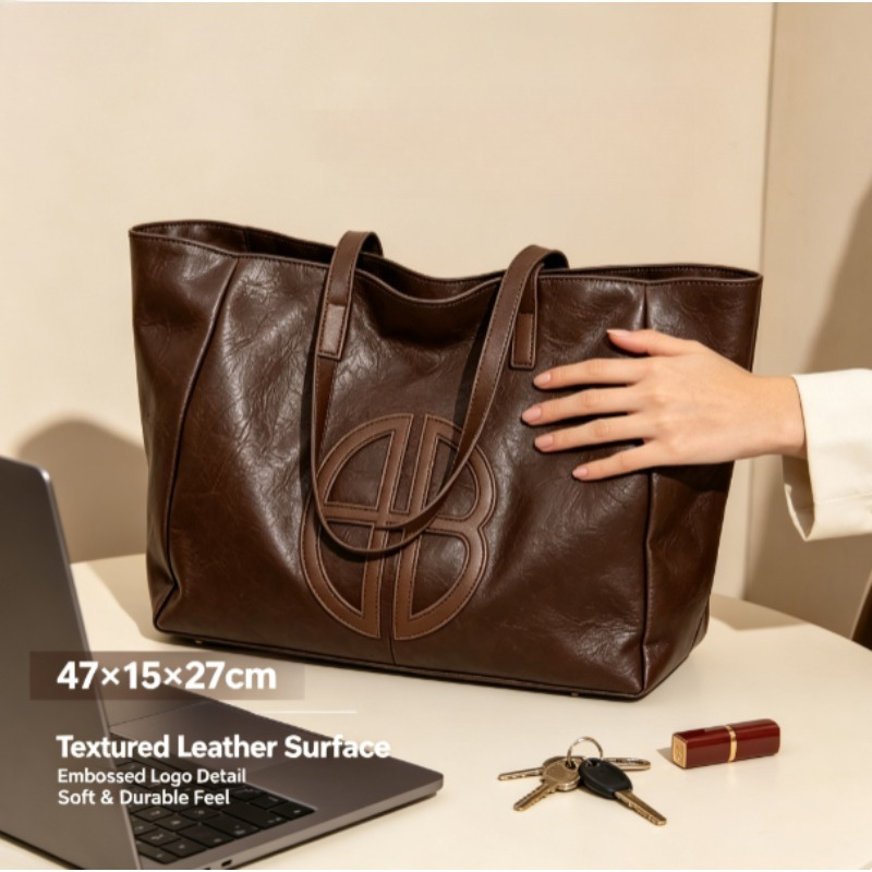 กระเป๋าโท้ทผู้หญิงขนาดใหญ่สไตล - Leather Work Bag Women บทวิจารณ์และราคา