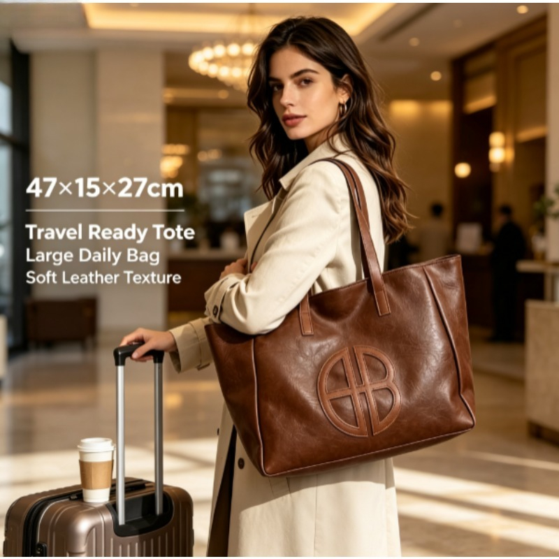 กระเป๋าโท้ทผู้หญิงขนาดใหญ่สไตล - Leather Work Bag Women บทวิจารณ์และราคา