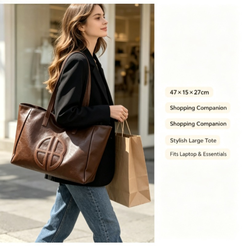 กระเป๋าโท้ทผู้หญิงขนาดใหญ่สไตล - Leather Work Bag Women บทวิจารณ์และราคา