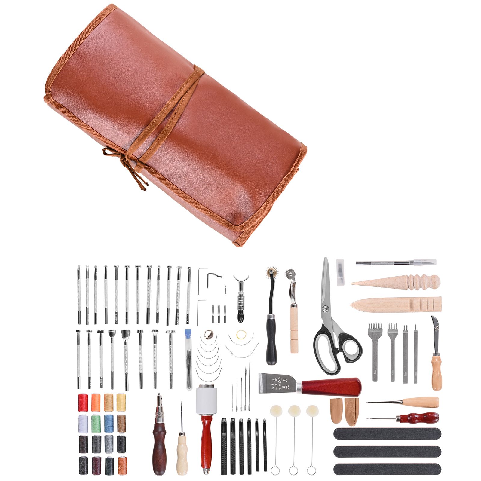 ชุดเครื่องมือทำงานหนัง 92 ชิ้น - Beginner Leatherwork Kit บทวิจารณ์และราคา