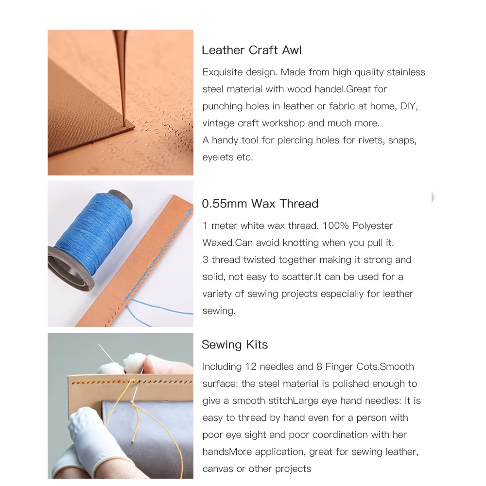 WUTA Professional หนังหัตถกรรม - Beginner Leatherwork Kit บทวิจารณ์และราคา