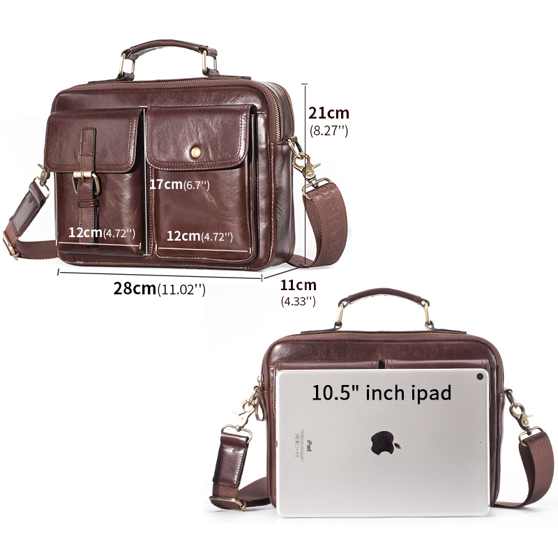 ยี่ห้อใหม่ Cowhide หนัง Messen - Leatherwork Bag บทวิจารณ์และราคา
