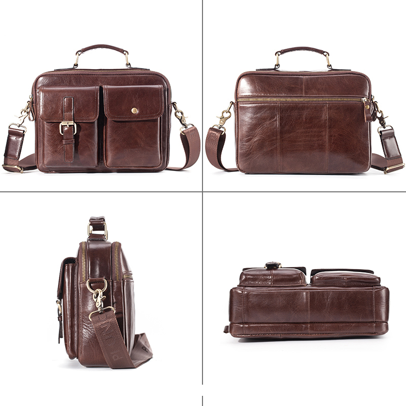 ยี่ห้อใหม่ Cowhide หนัง Messen - Leatherwork Bag บทวิจารณ์และราคา