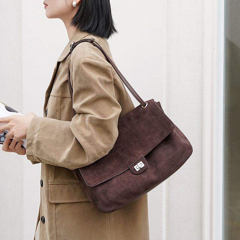 กระเป๋าหนังกลับแท้สะพายไหล่สำห - Leatherwork Bag บทวิจารณ์และราคา